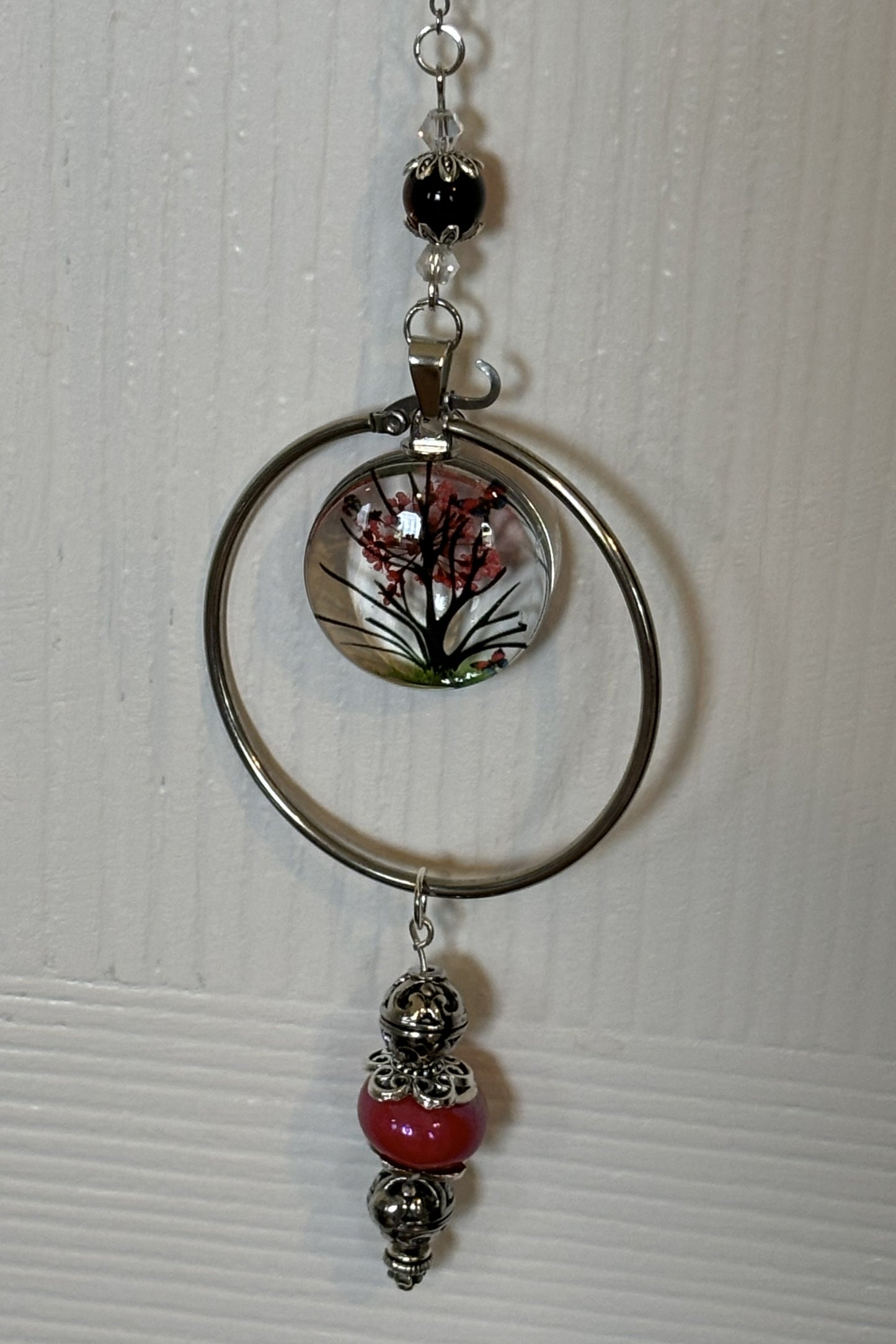 Red Butterfly Single Strand: Vitality and Courage