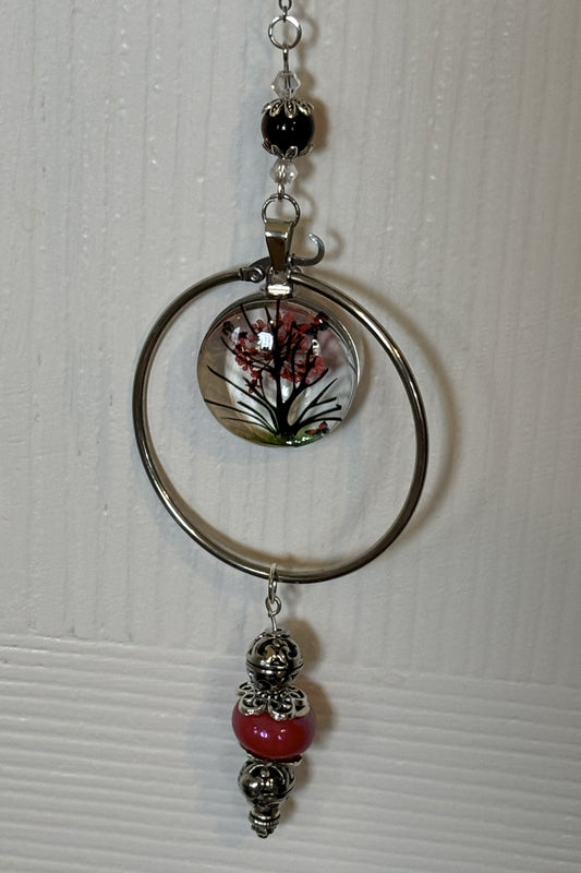 Red Butterfly Single Strand: Vitality and Courage (Long)