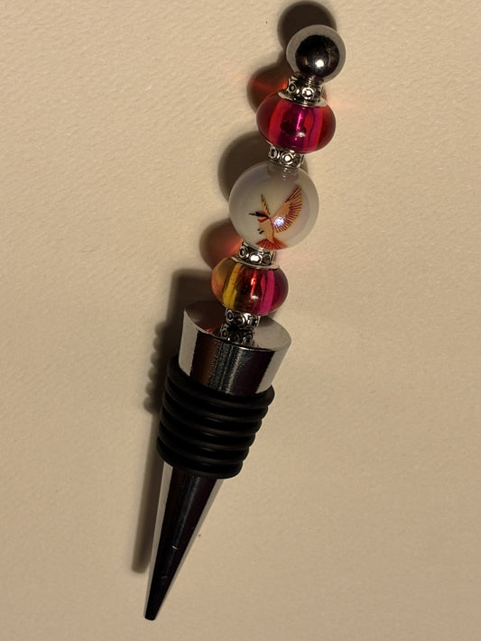 Sunset Humming Bird Wine Bottle Topper