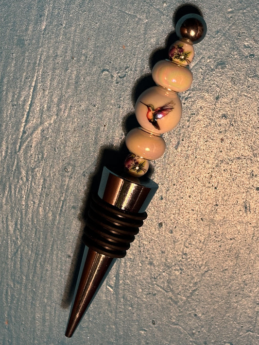 Humming Bird Garden Wine Bottle Topper