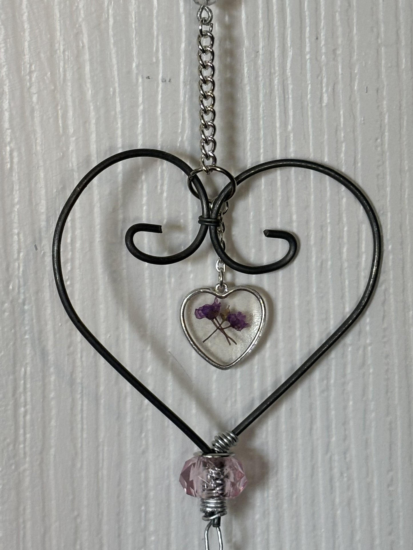 Rustic Valentine Wire Heart — Blush Pink