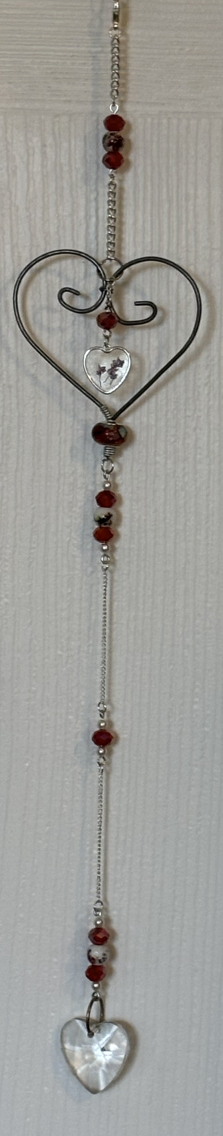 Rustic Valentine Wire Heart — Red